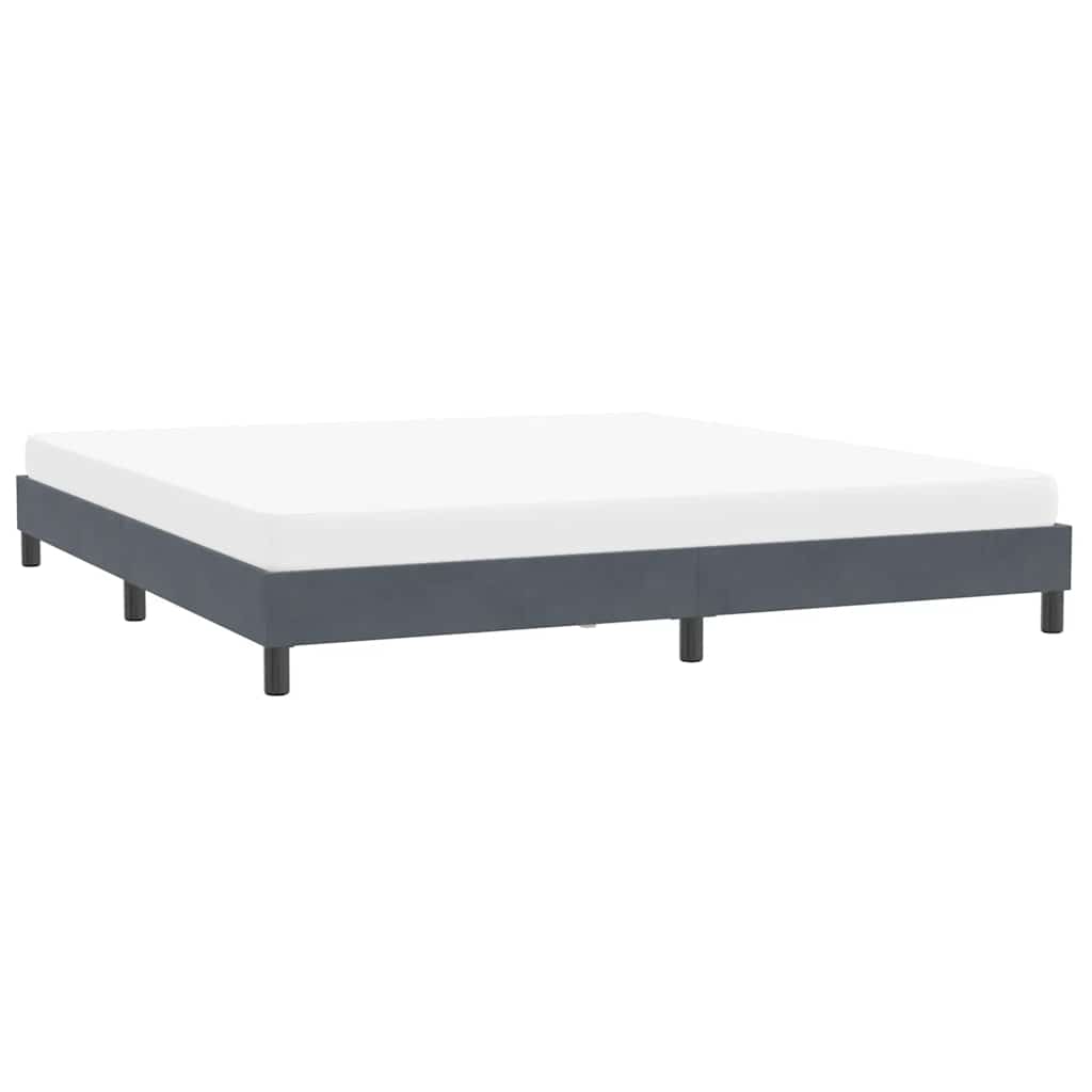 Bedframe zonder matras 200x220 cm fluweel donkergrijs is nu te koop bij PeponiXL, paradijselijk wonen!