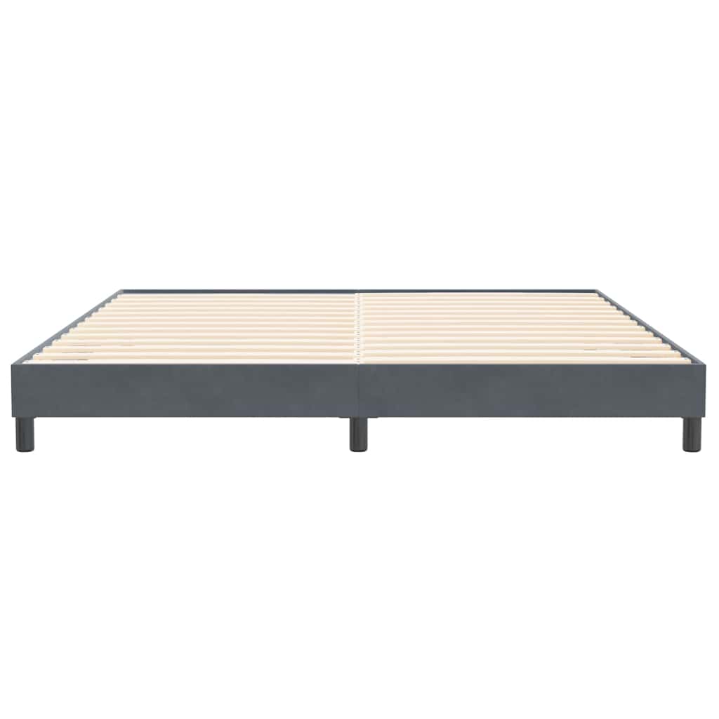 Bedframe zonder matras 200x220 cm fluweel donkergrijs is nu te koop bij PeponiXL, paradijselijk wonen!