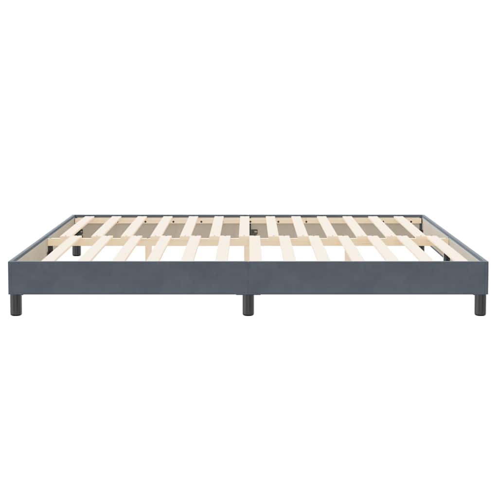 Bedframe zonder matras 200x220 cm fluweel donkergrijs is nu te koop bij PeponiXL, paradijselijk wonen!