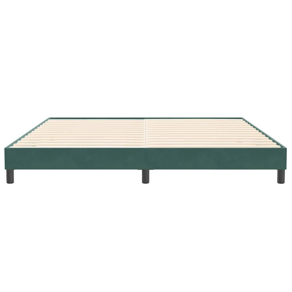 Bedframe zonder matras 200x220 cm fluweel donkergroen is nu te koop bij PeponiXL, paradijselijk wonen!