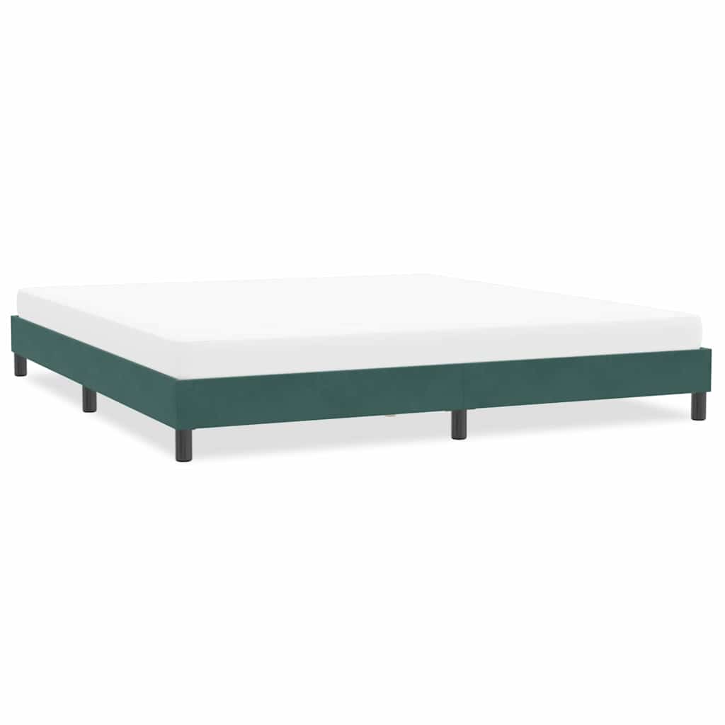 Bedframe zonder matras 200x220 cm fluweel donkergroen is nu te koop bij PeponiXL, paradijselijk wonen!