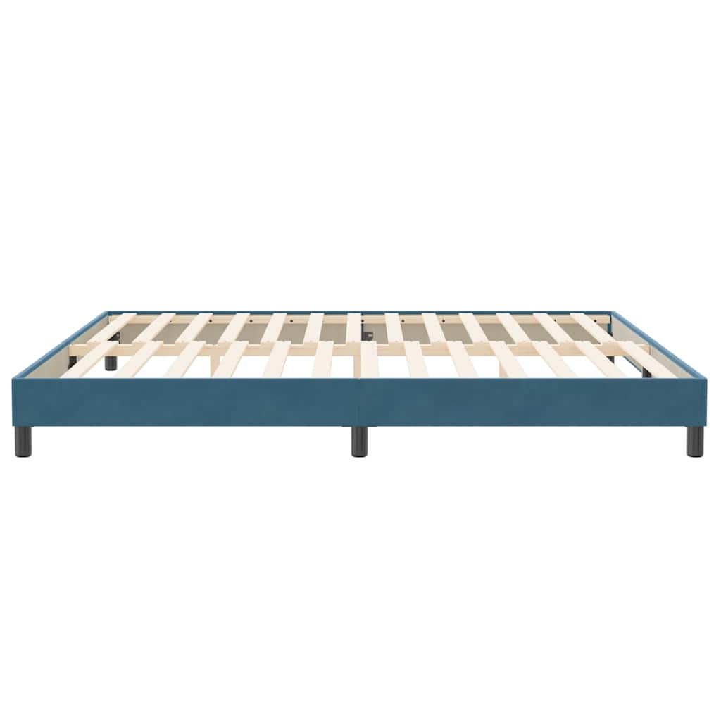 Bedframe zonder matras 200x220 cm fluweel donkerblauw is nu te koop bij PeponiXL, paradijselijk wonen!