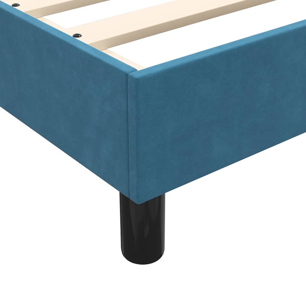 Bedframe zonder matras 200x220 cm fluweel donkerblauw is nu te koop bij PeponiXL, paradijselijk wonen!