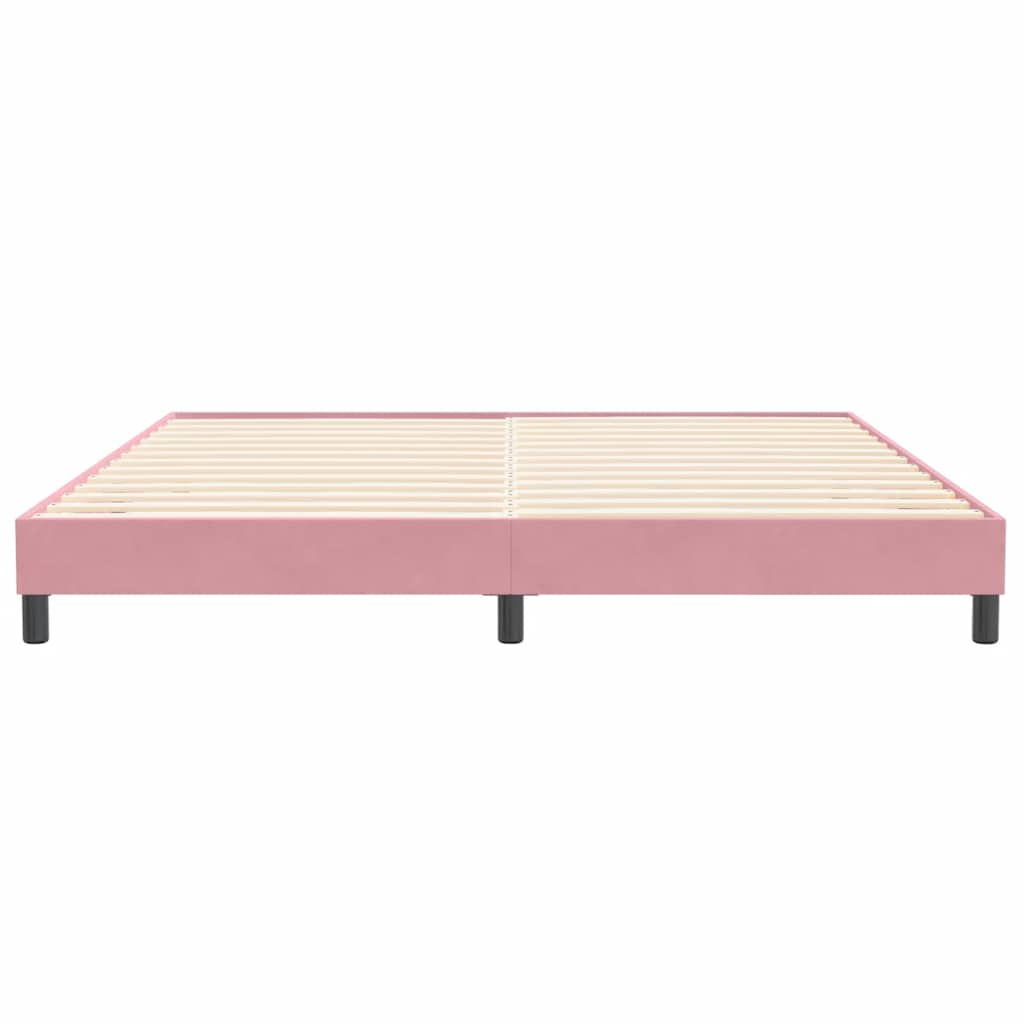 Bedframe zonder matras 200x220 cm fluweel roze is nu te koop bij PeponiXL, paradijselijk wonen!