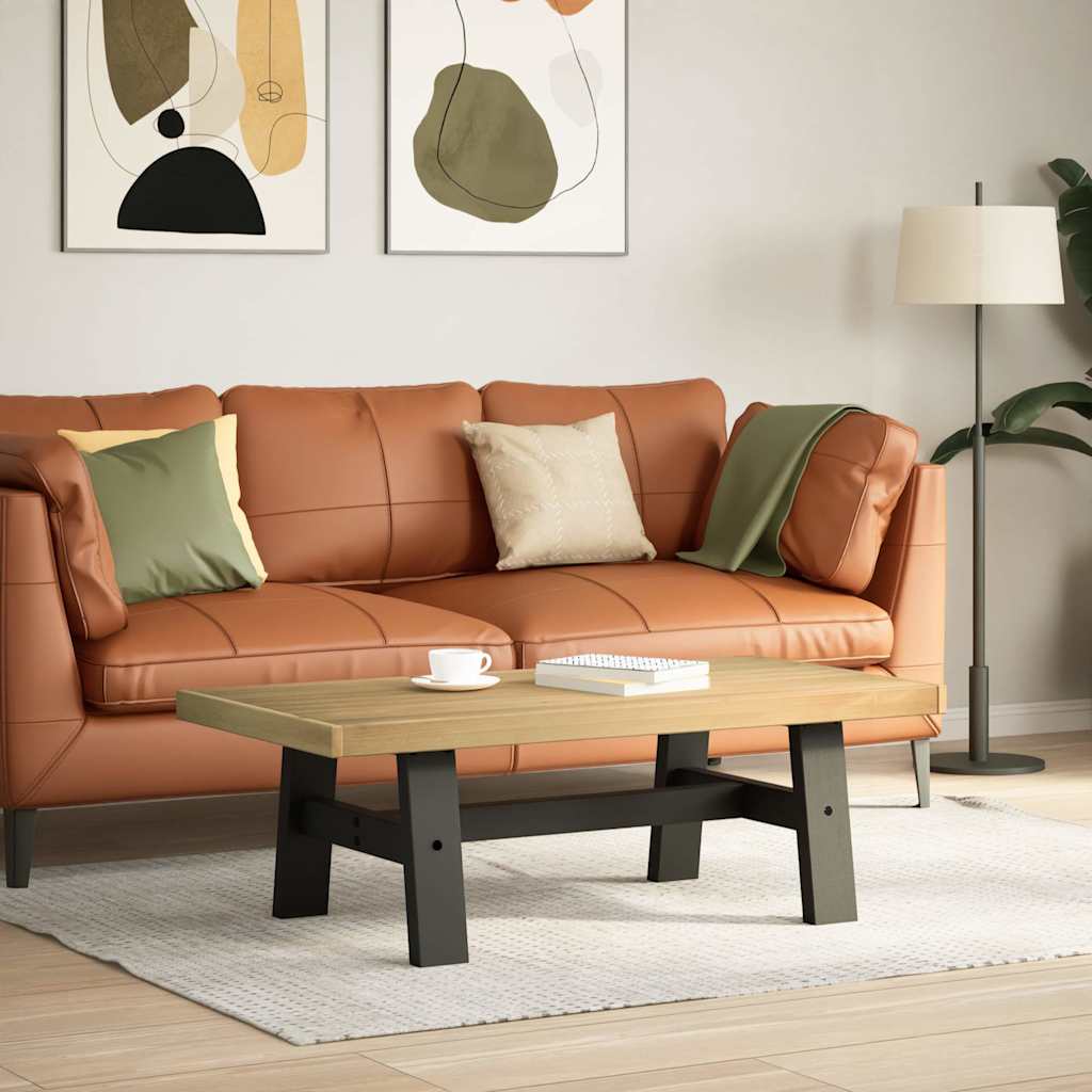 Salontafel NOAIN A-vormige poten 120x60x40 cm massief hout is nu te koop bij PeponiXL, paradijselijk wonen!