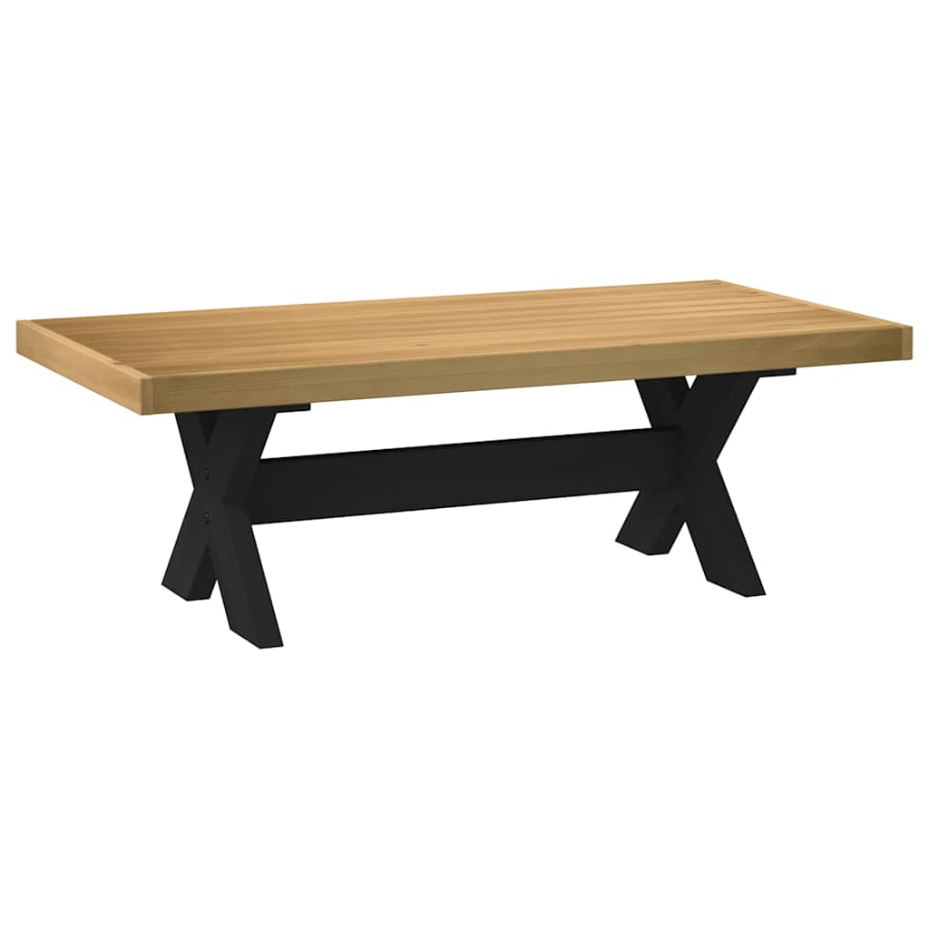 Salontafel NOAIN X-vormige poten 120x60x40 cm massief hout is nu te koop bij PeponiXL, paradijselijk wonen!