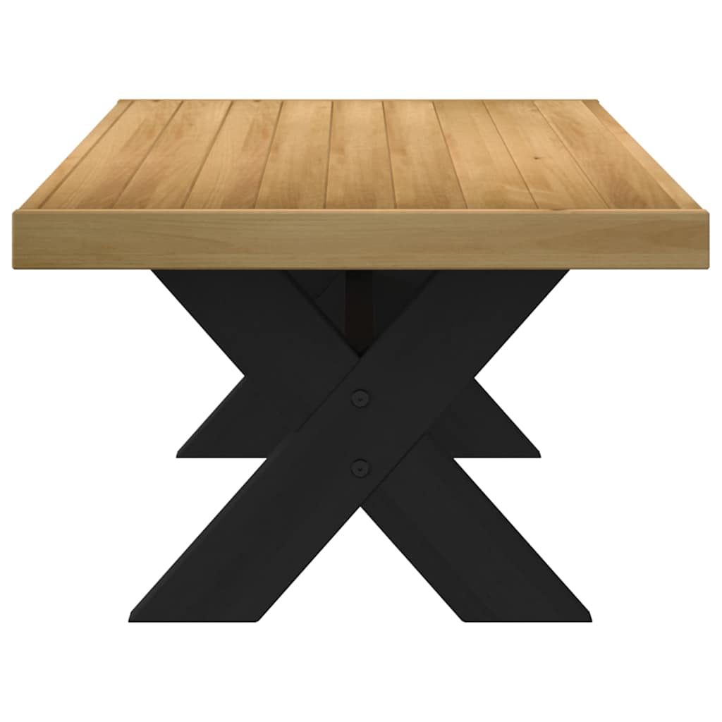 Salontafel NOAIN X-vormige poten 120x60x40 cm massief hout is nu te koop bij PeponiXL, paradijselijk wonen!
