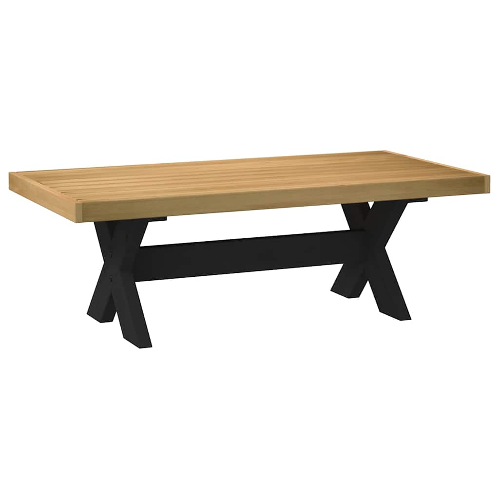 Salontafel NOAIN X-vormige poten 120x60x40 cm massief hout is nu te koop bij PeponiXL, paradijselijk wonen!