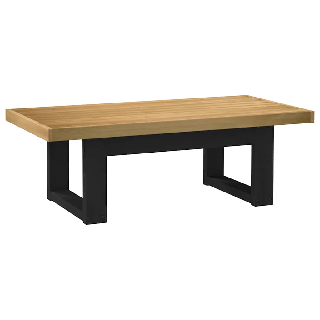 Salontafel NOAIN U-vormige poten 120x60x40 cm massief hout is nu te koop bij PeponiXL, paradijselijk wonen!