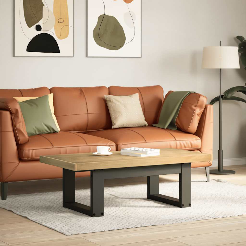 Salontafel NOAIN U-vormige poten 120x60x40 cm massief hout is nu te koop bij PeponiXL, paradijselijk wonen!