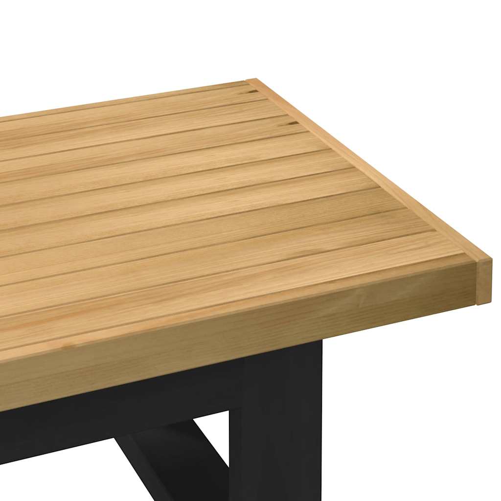 Salontafel NOAIN U-vormige poten 120x60x40 cm massief hout is nu te koop bij PeponiXL, paradijselijk wonen!