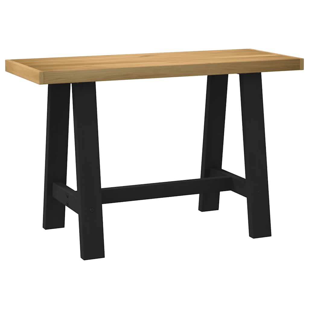 Bureau NOAIN A-vormige poten 120x50x75 cm massief hout is nu te koop bij PeponiXL, paradijselijk wonen!