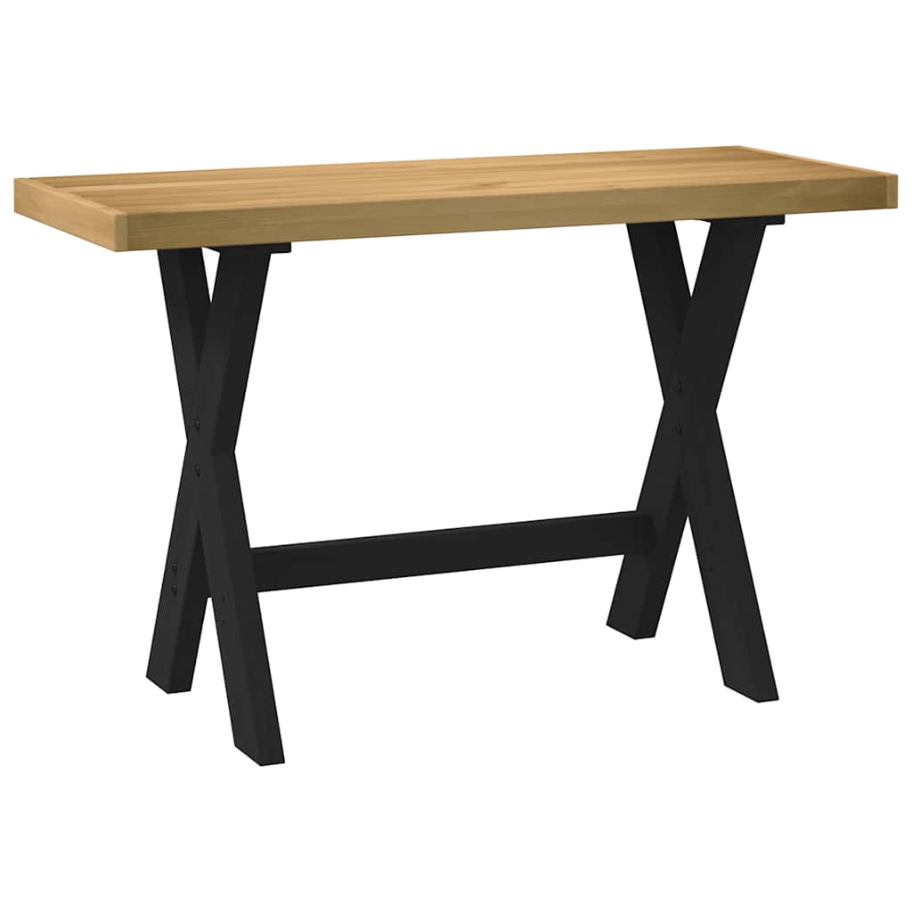 Bureau NOAIN X-vormige poten 120x50x75 cm massief hout is nu te koop bij PeponiXL, paradijselijk wonen!