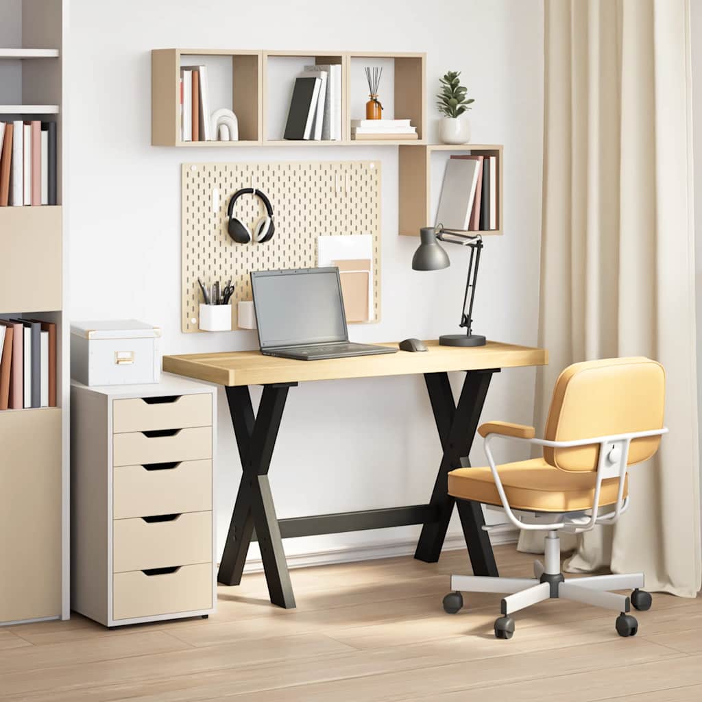 Bureau NOAIN X-vormige poten 120x50x75 cm massief hout is nu te koop bij PeponiXL, paradijselijk wonen!