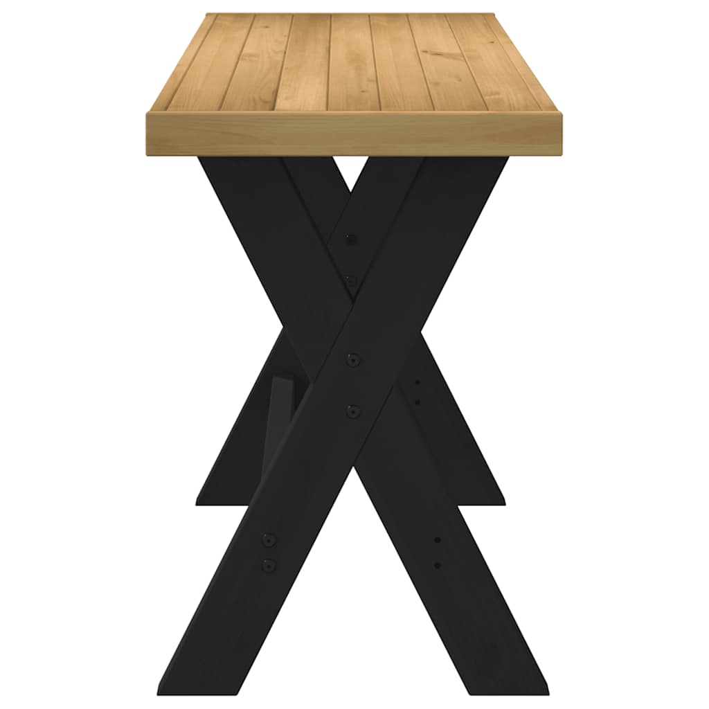 Bureau NOAIN X-vormige poten 120x50x75 cm massief hout is nu te koop bij PeponiXL, paradijselijk wonen!