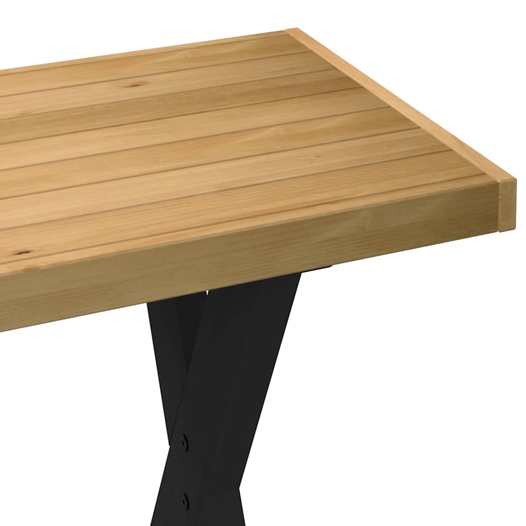 Bureau NOAIN X-vormige poten 120x50x75 cm massief hout is nu te koop bij PeponiXL, paradijselijk wonen!