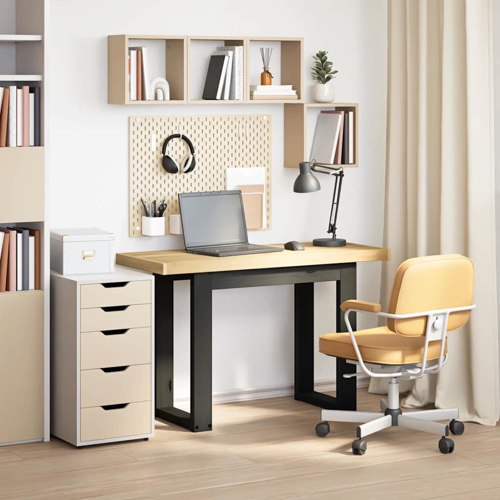 Bureau NOAIN U-vormige poten 120x50x75 cm massief hout is nu te koop bij PeponiXL, paradijselijk wonen!