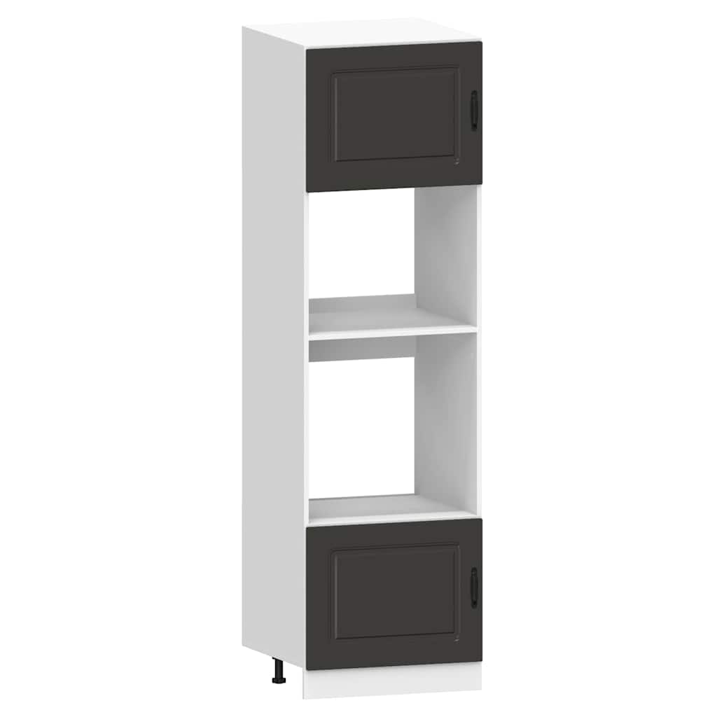 7-delige Keukenkastenset Kalmar bewerkt hout zwart is nu te koop bij PeponiXL, paradijselijk wonen!