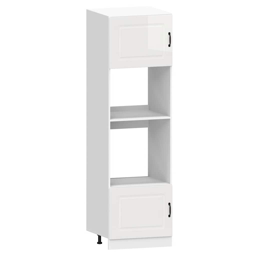 7-delige Keukenkastenset Kalmar bewerkt hout glanzend wit is nu te koop bij PeponiXL, paradijselijk wonen!