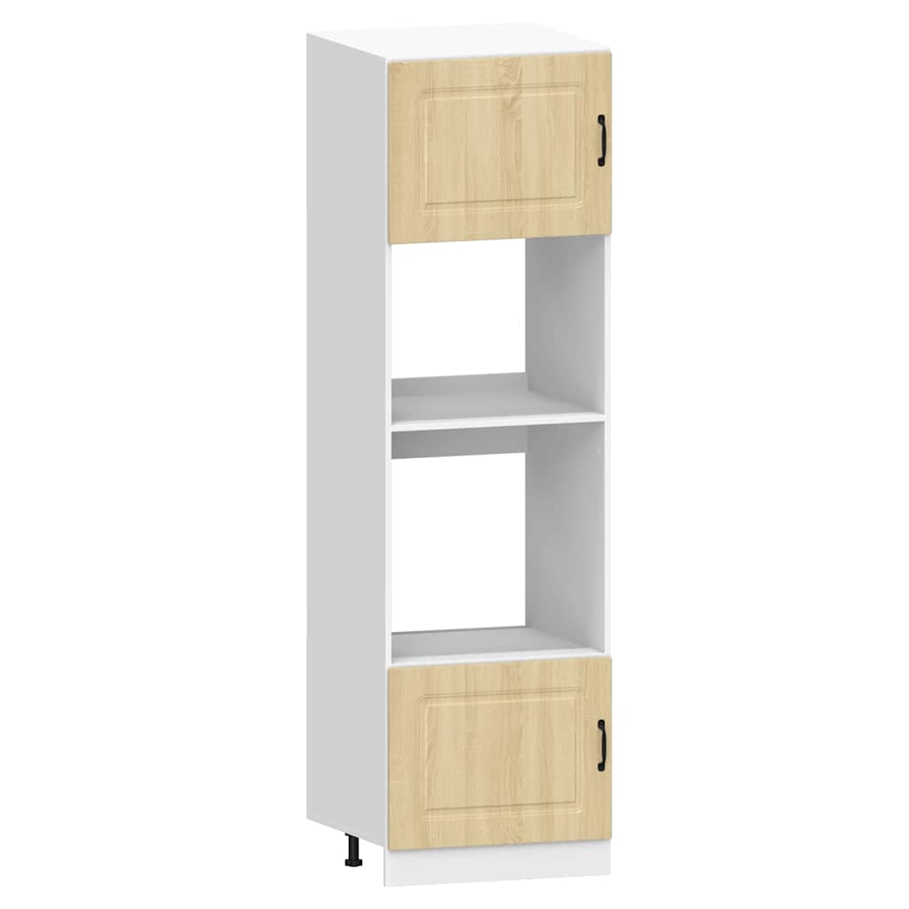 7-delige Keukenkastenset Kalmar bewerkt hout sonoma eikenkleur is nu te koop bij PeponiXL, paradijselijk wonen!