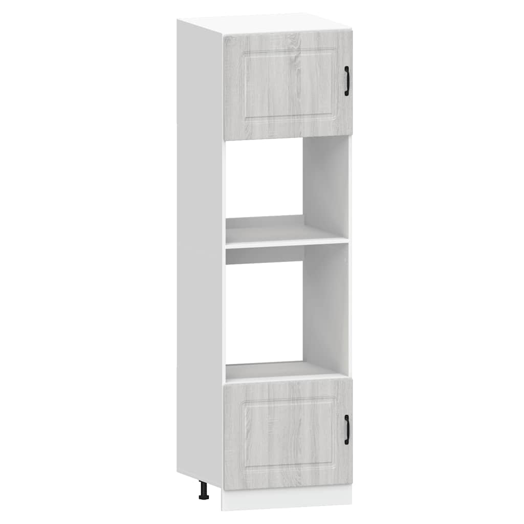 7-delige Keukenkastenset Kalmar bewerkt hout grijs sonoma eiken is nu te koop bij PeponiXL, paradijselijk wonen!