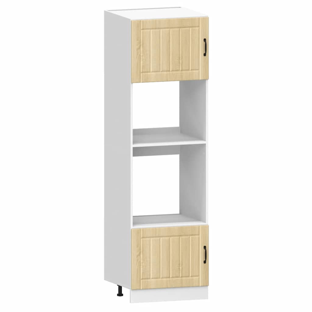 7-delige Keukenkastenset Lucca bewerkt hout sonoma eikenkleur is nu te koop bij PeponiXL, paradijselijk wonen!