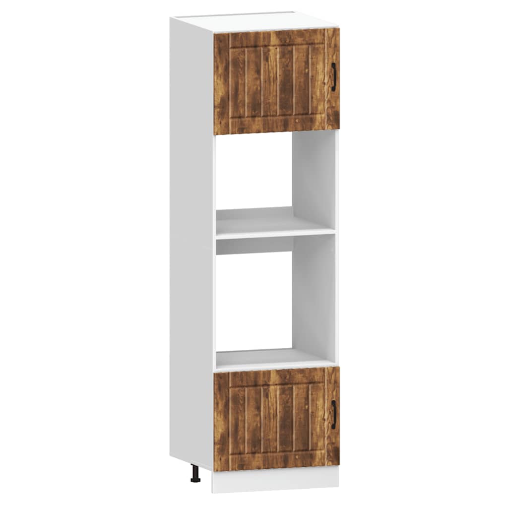 7-delige Keukenkastenset Lucca bewerkt hout gerookt eiken is nu te koop bij PeponiXL, paradijselijk wonen!
