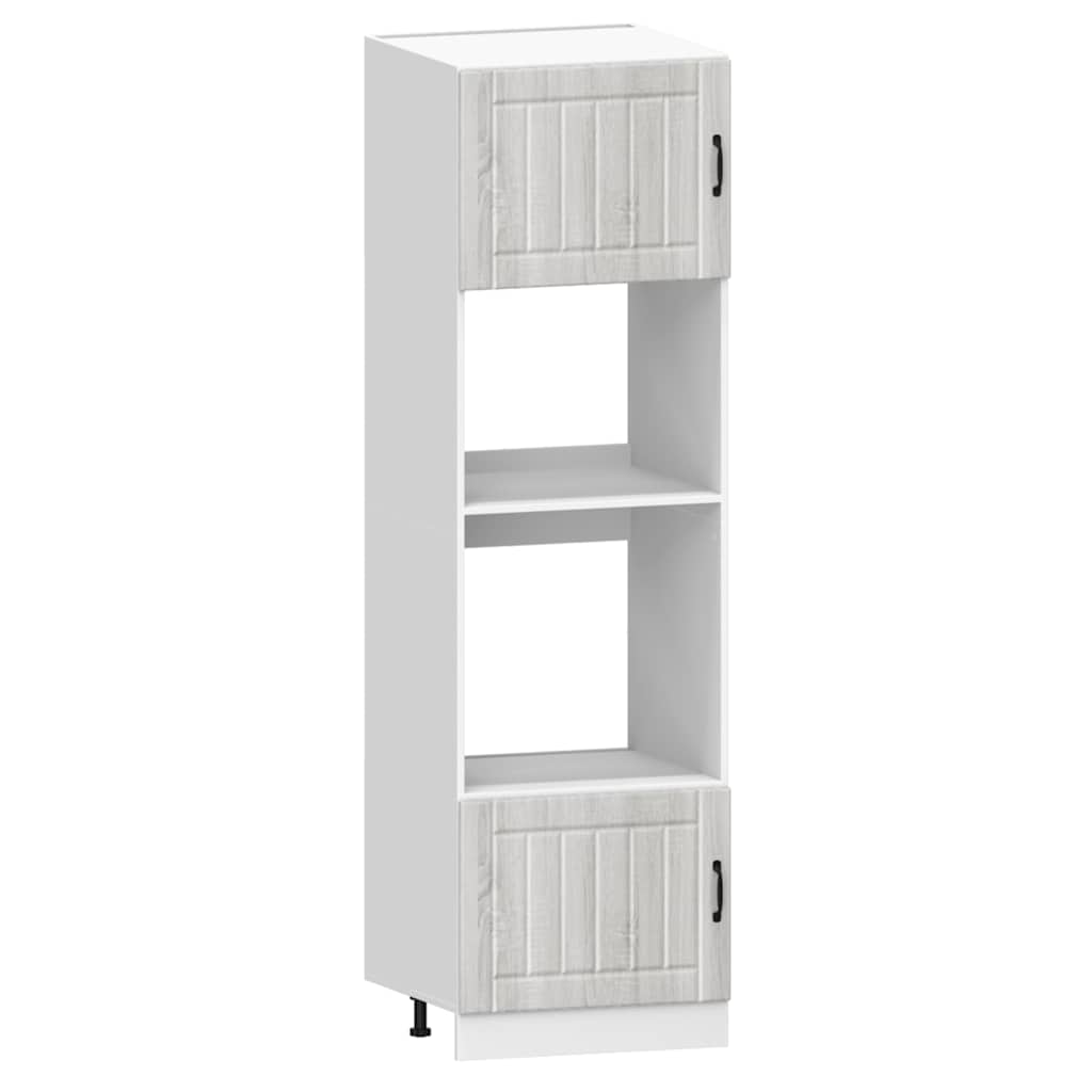 7-delige Keukenkastenset Kalmar bewerkt hout grijs sonoma eiken is nu te koop bij PeponiXL, paradijselijk wonen!