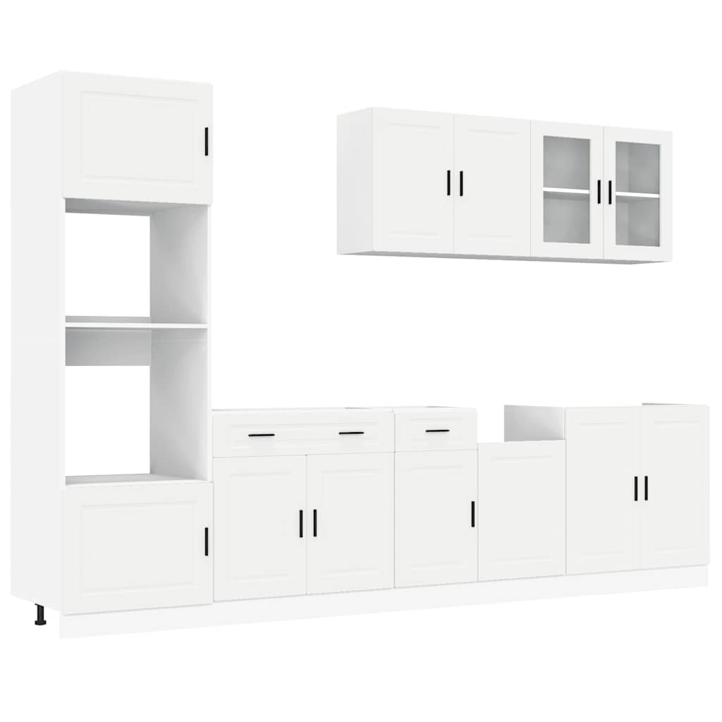 7-delige Keukenkastenset Porto bewerkt hout wit is nu te koop bij PeponiXL, paradijselijk wonen!