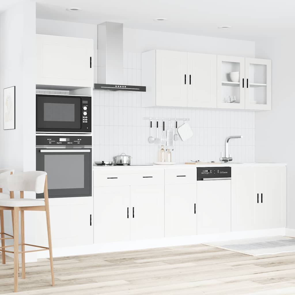 7-delige Keukenkastenset Porto bewerkt hout wit is nu te koop bij PeponiXL, paradijselijk wonen!