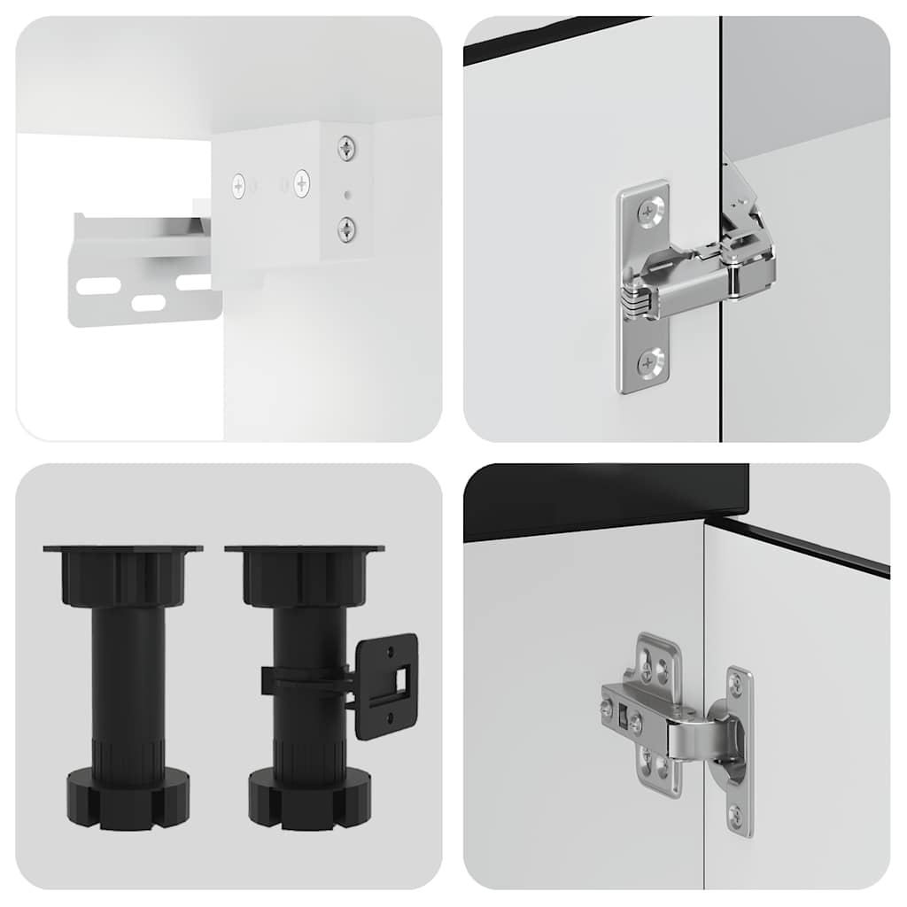 7-delige Keukenkastenset Porto bewerkt hout zwart is nu te koop bij PeponiXL, paradijselijk wonen!