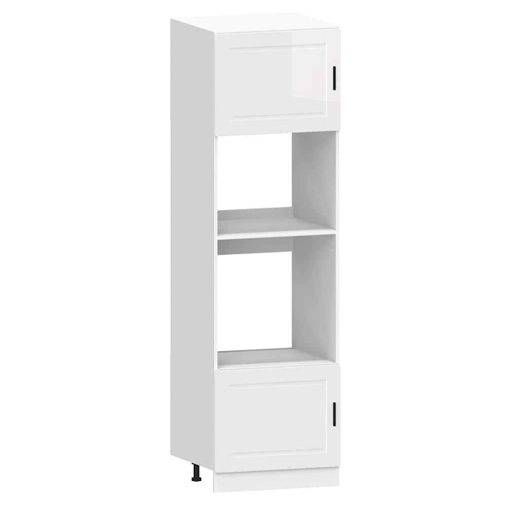 7-delige Keukenkastenset Kalmar bewerkt hout glanzend wit is nu te koop bij PeponiXL, paradijselijk wonen!