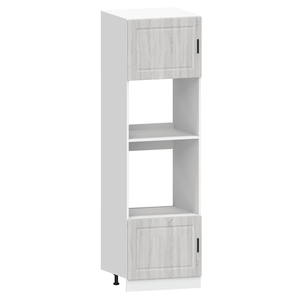 7-delige Keukenkastenset Kalmar bewerkt hout grijs sonoma eiken is nu te koop bij PeponiXL, paradijselijk wonen!