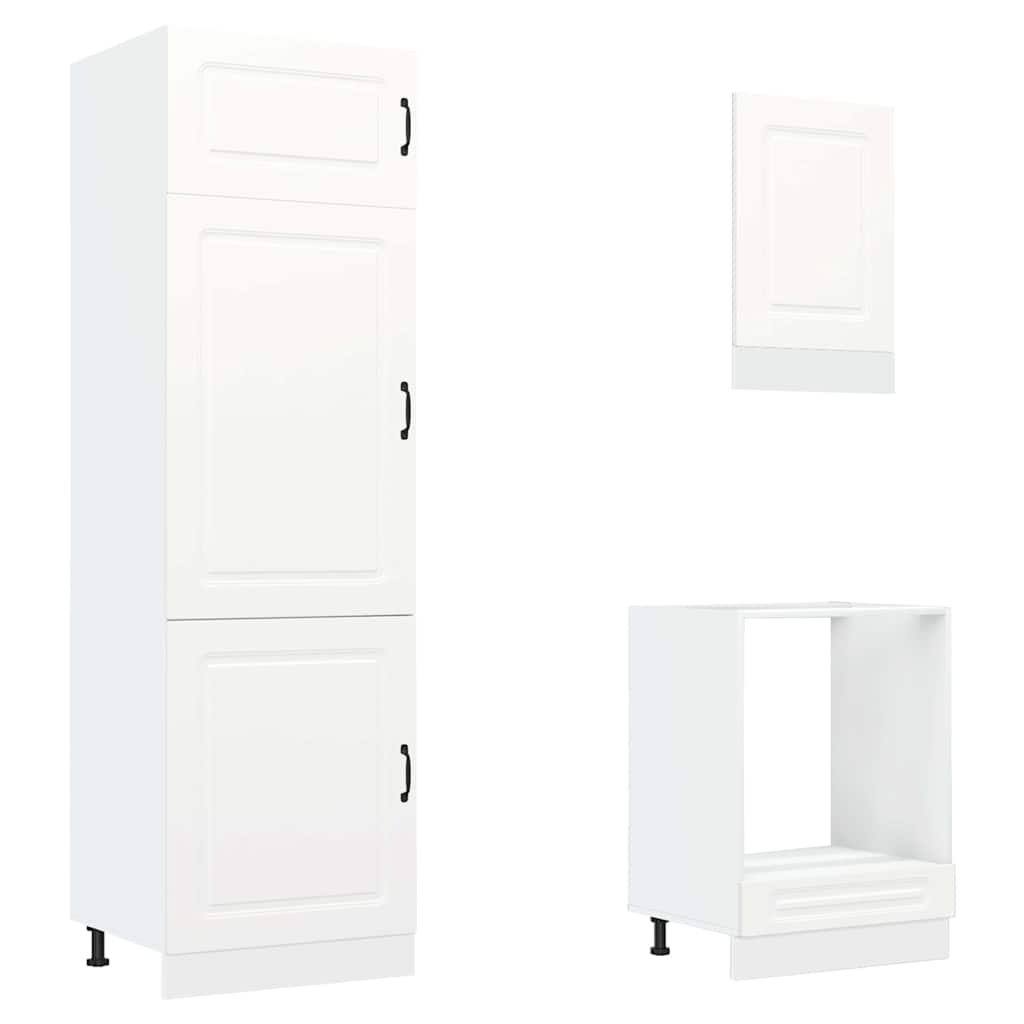 7-delige Keukenkastenset Kalmar bewerkt hout wit is nu te koop bij PeponiXL, paradijselijk wonen!