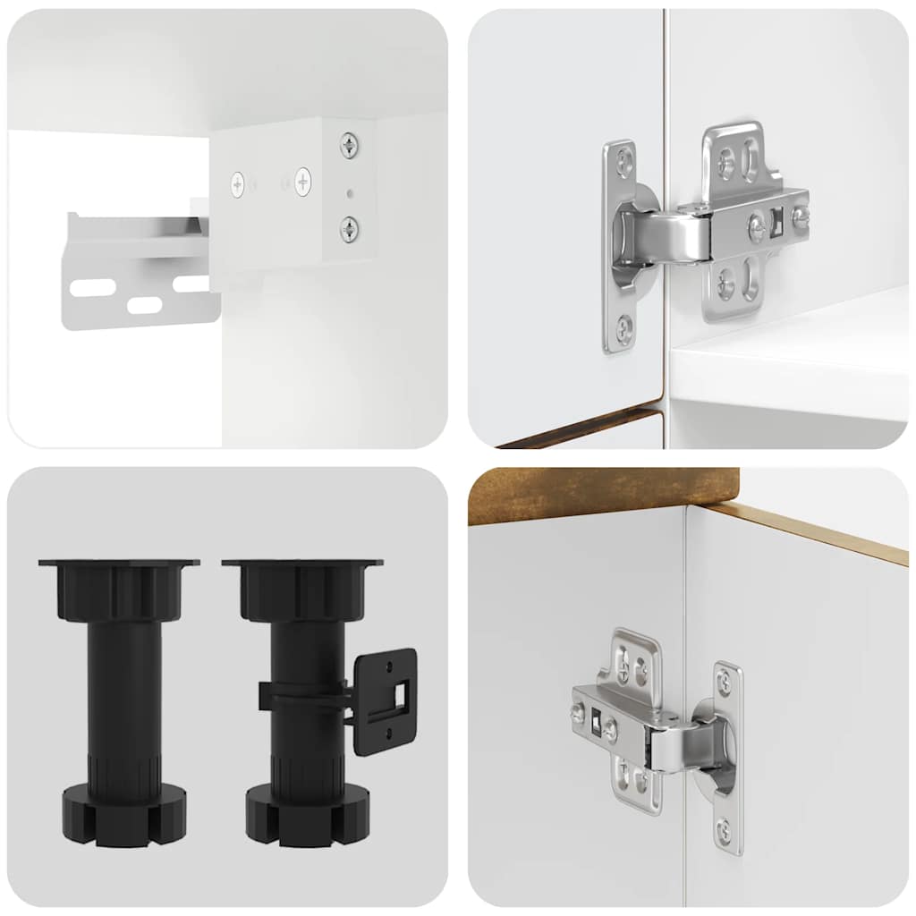 7-delige Keukenkastenset Kalmar bewerkt hout gerookt eiken is nu te koop bij PeponiXL, paradijselijk wonen!