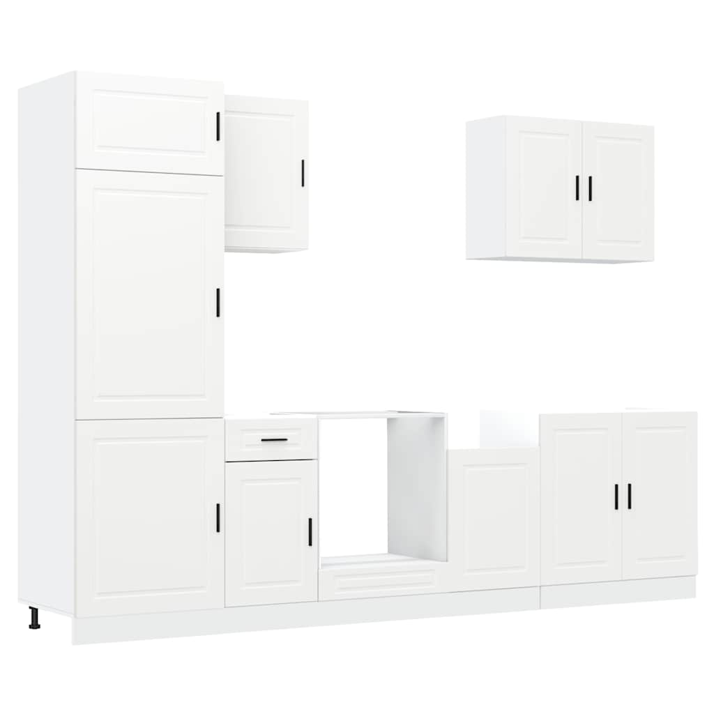 7-delige Keukenkastenset Porto bewerkt hout wit is nu te koop bij PeponiXL, paradijselijk wonen!