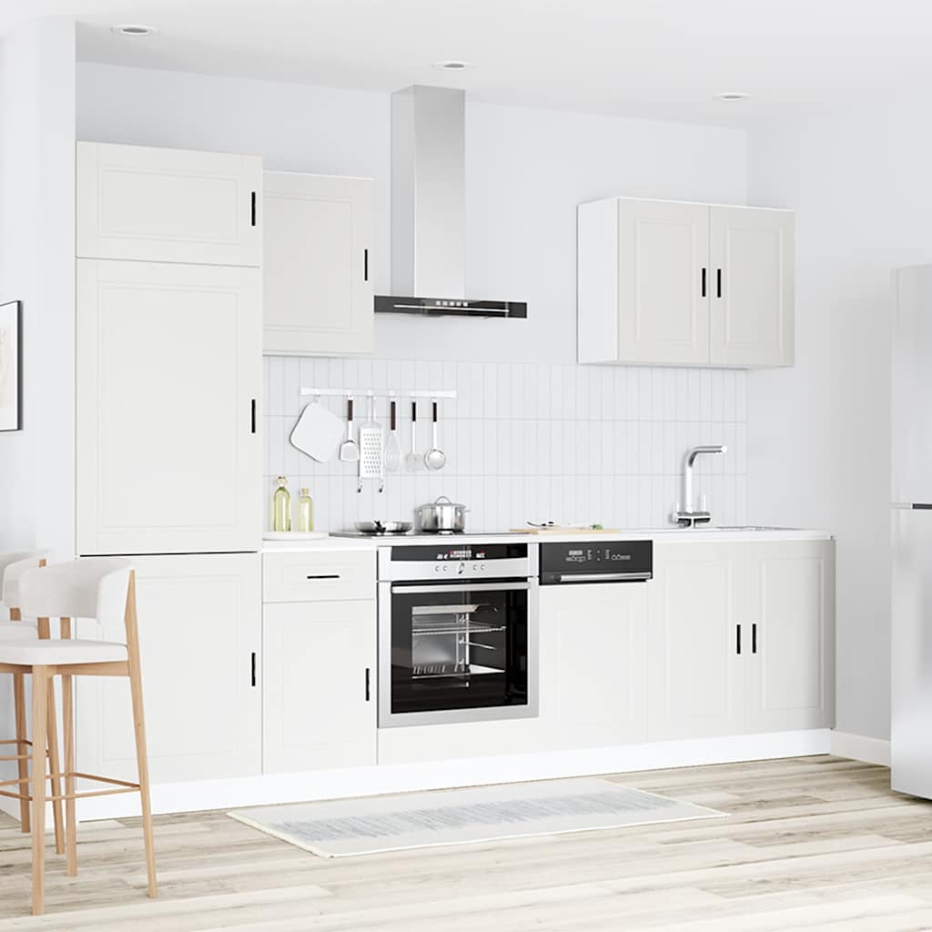 7-delige Keukenkastenset Porto bewerkt hout wit is nu te koop bij PeponiXL, paradijselijk wonen!