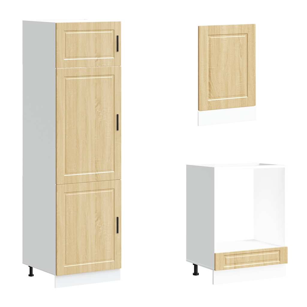 7-delige Keukenkastenset Porto bewerkt hout sonoma eikenkleur is nu te koop bij PeponiXL, paradijselijk wonen!