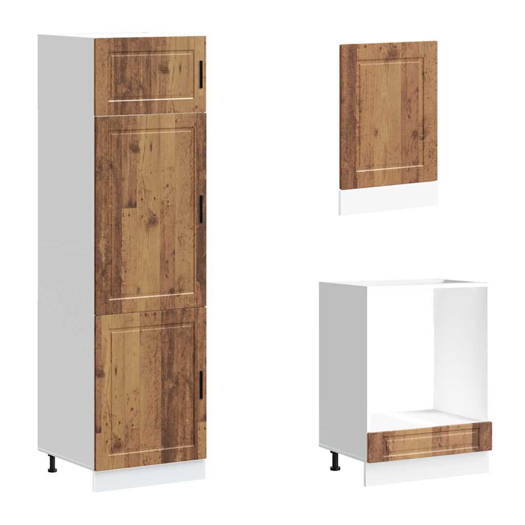 7-delige Keukenkastenset Porto bewerkt hout oud houtkleurig is nu te koop bij PeponiXL, paradijselijk wonen!