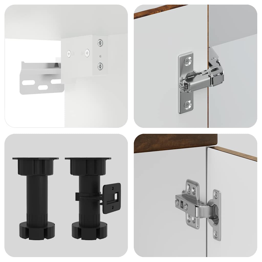8-delige Keukenkastenset Kalmar bewerkt hout gerookt eiken is nu te koop bij PeponiXL, paradijselijk wonen!