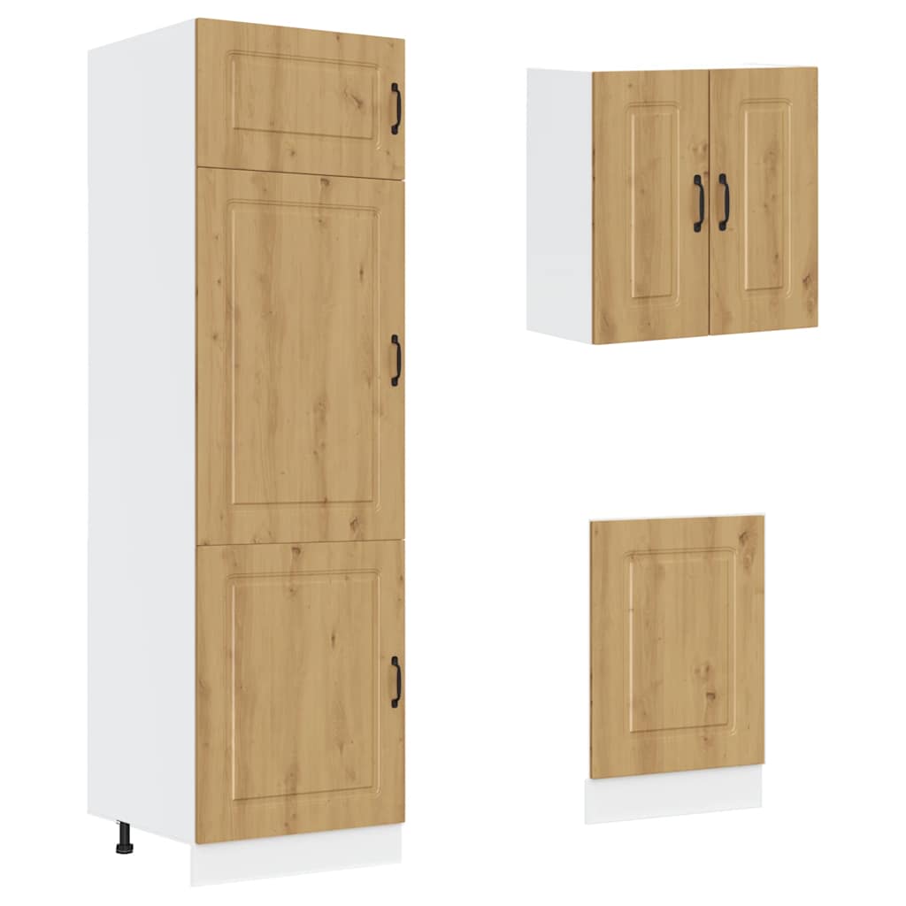 8-delige Keukenkastenset Kalmar bewerkt hout artisanaal eiken is nu te koop bij PeponiXL, paradijselijk wonen!