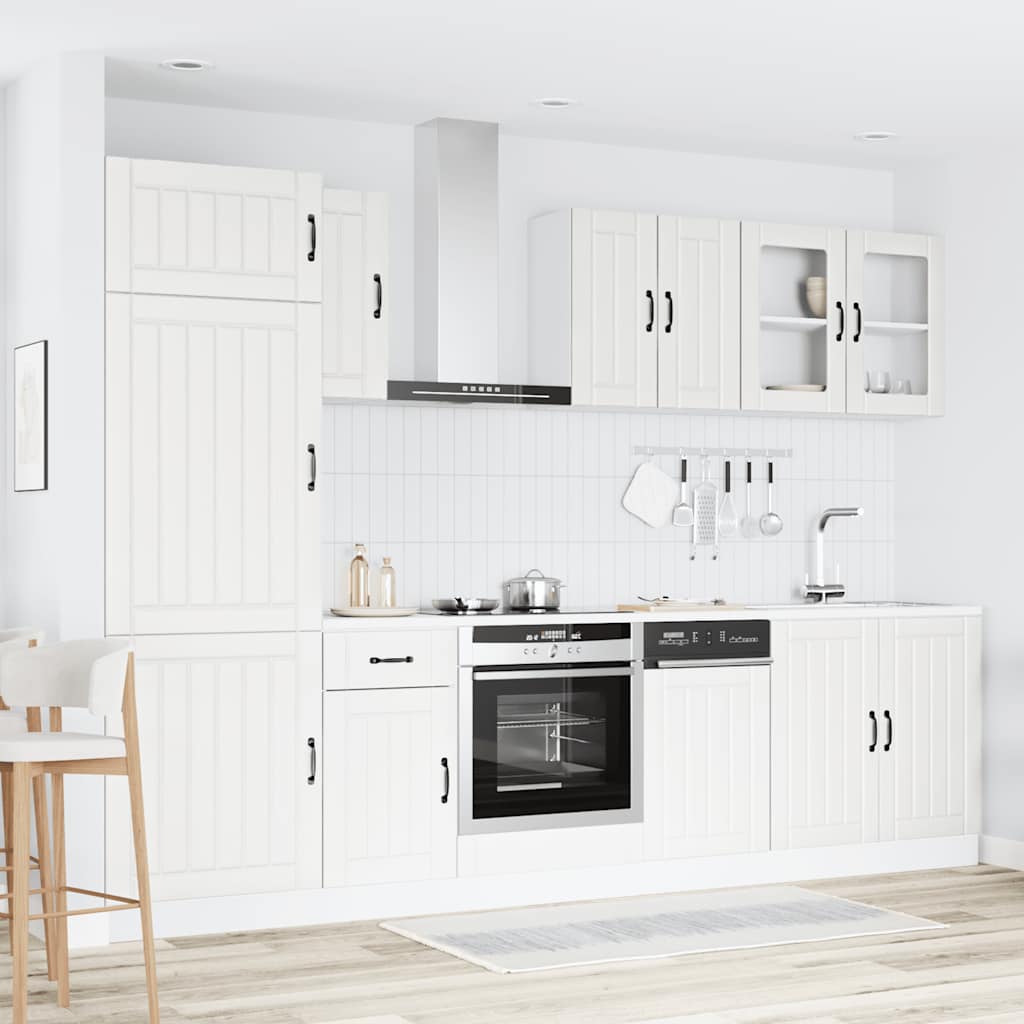 8-delige Keukenkastenset Lucca bewerkt hout wit is nu te koop bij PeponiXL, paradijselijk wonen!