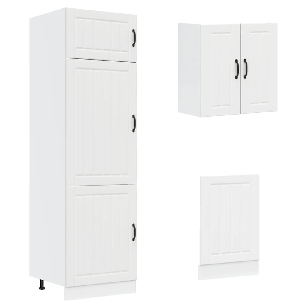 8-delige Keukenkastenset Lucca bewerkt hout wit is nu te koop bij PeponiXL, paradijselijk wonen!