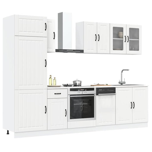 8-delige Keukenkastenset Lucca bewerkt hout wit is nu te koop bij PeponiXL, paradijselijk wonen!