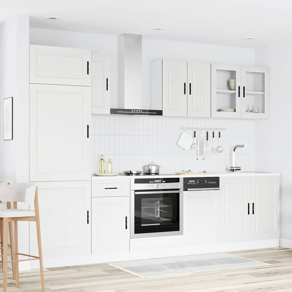 8-delige Keukenkastenset Porto bewerkt hout wit is nu te koop bij PeponiXL, paradijselijk wonen!