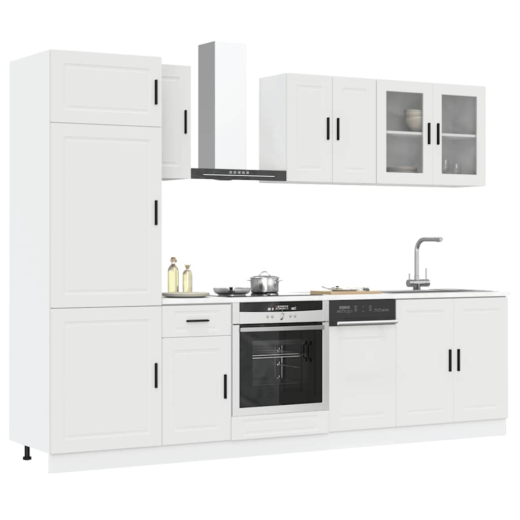 8-delige Keukenkastenset Porto bewerkt hout wit is nu te koop bij PeponiXL, paradijselijk wonen!