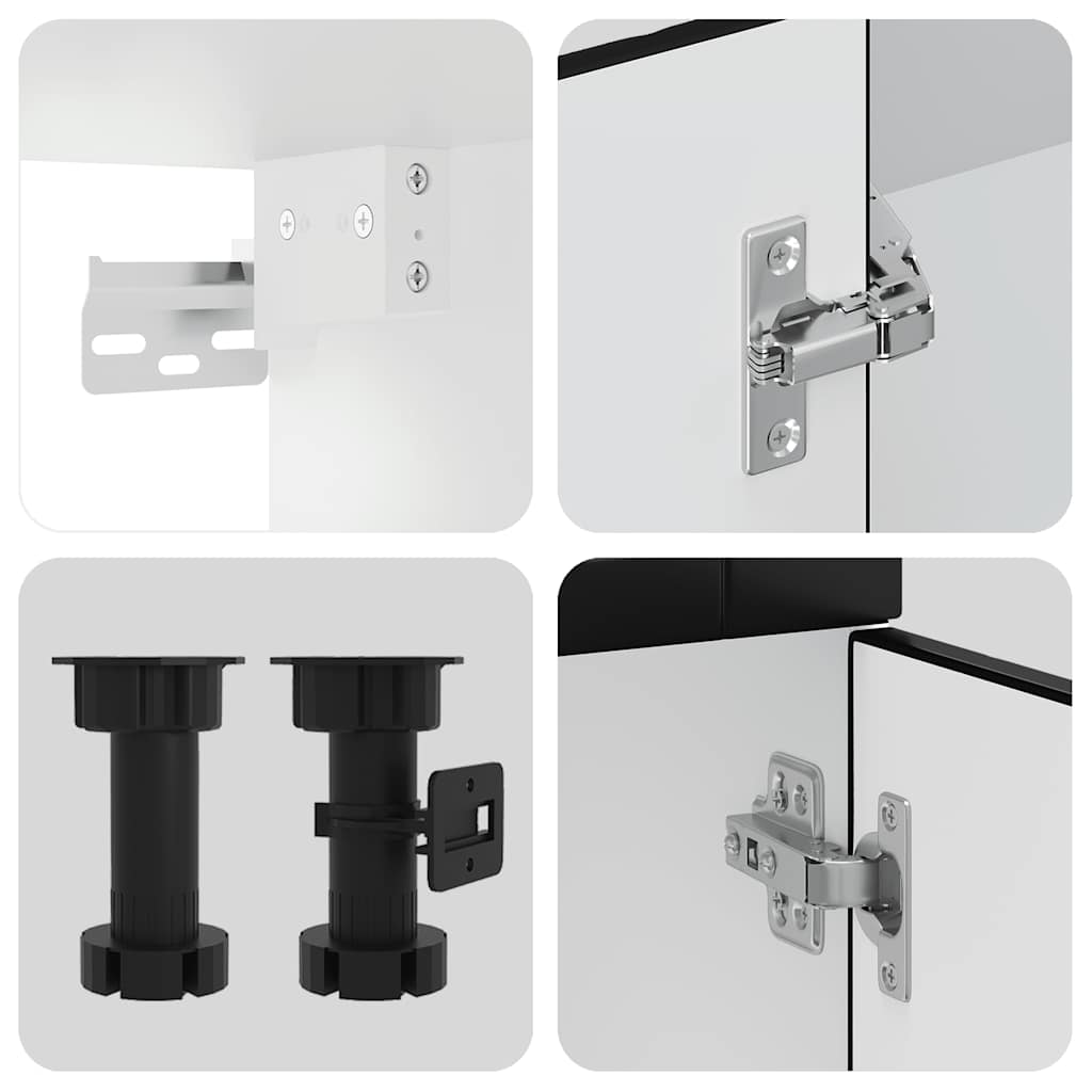 8-delige Keukenkastenset Porto bewerkt hout zwart is nu te koop bij PeponiXL, paradijselijk wonen!