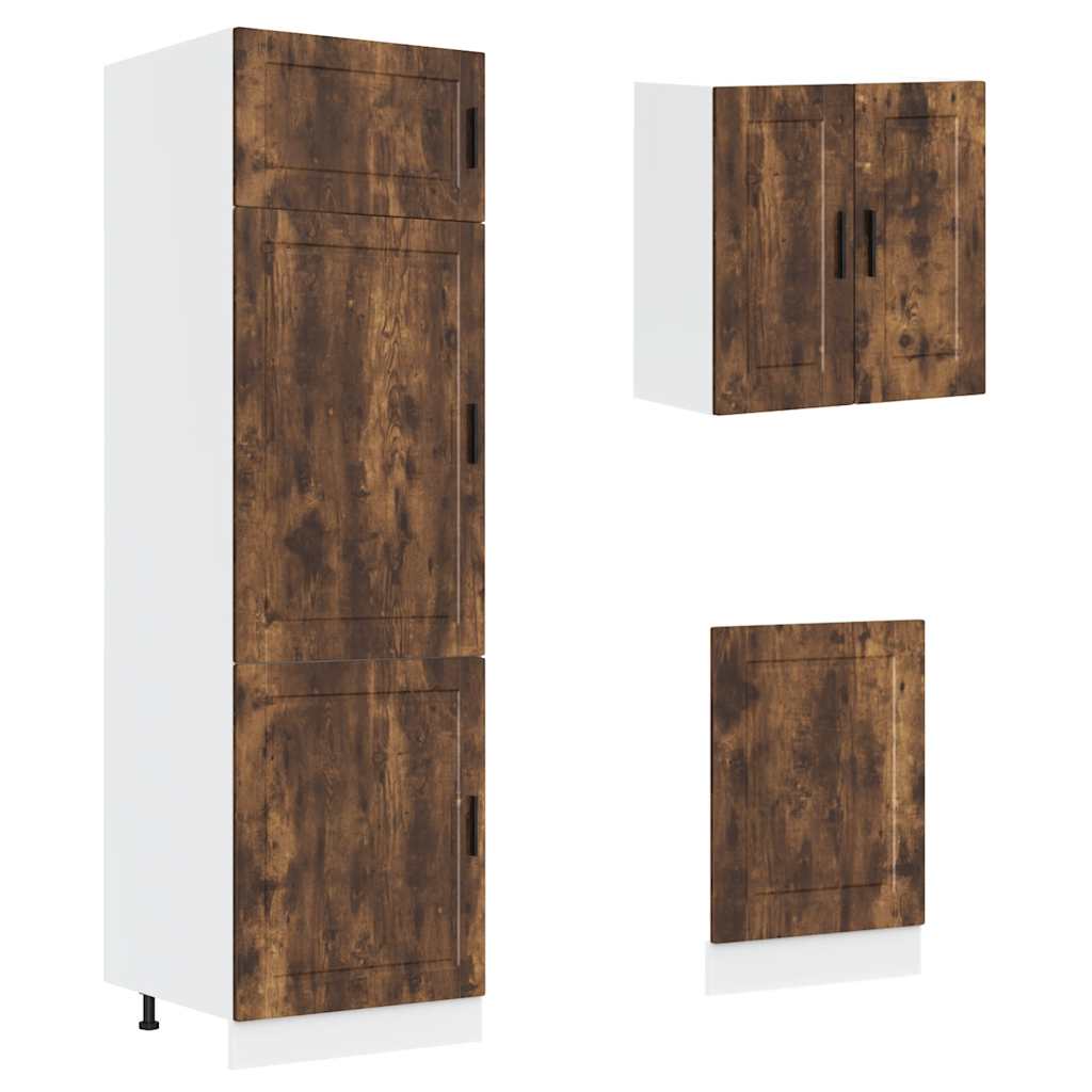 8-delige Keukenkastenset Porto bewerkt hout gerookt eiken is nu te koop bij PeponiXL, paradijselijk wonen!