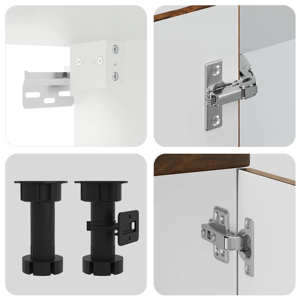 8-delige Keukenkastenset Kalmar bewerkt hout gerookt eiken is nu te koop bij PeponiXL, paradijselijk wonen!