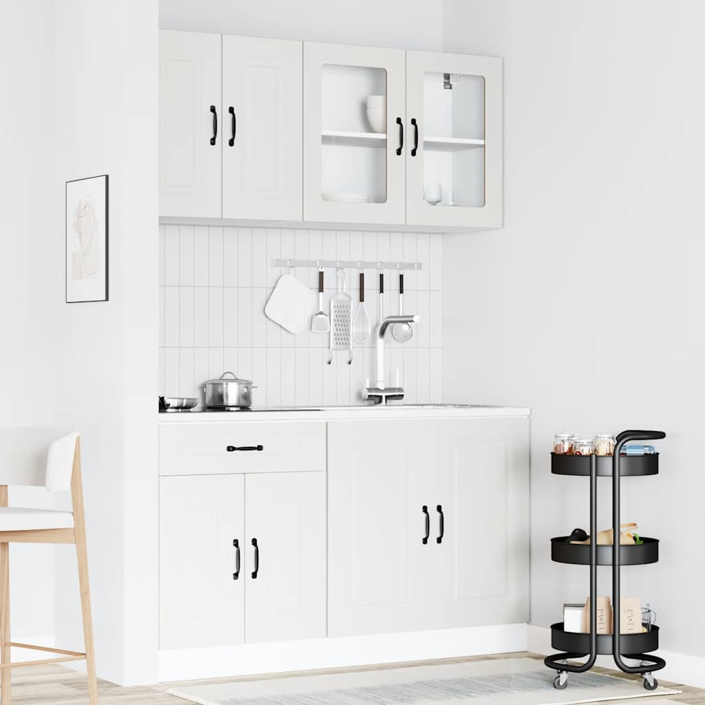 4-delige Keukenkastenset Kalmar bewerkt hout wit is nu te koop bij PeponiXL, paradijselijk wonen!